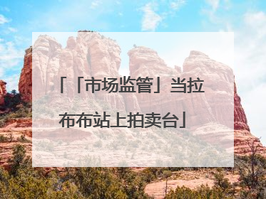 「市场监管」当拉布布站上拍卖台