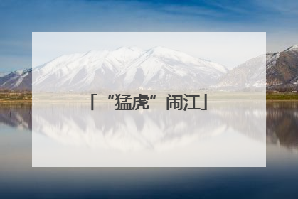 “猛虎”闹江