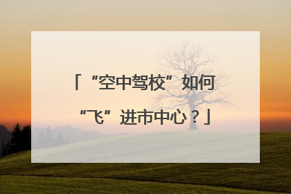 “空中驾校”如何“飞”进市中心？