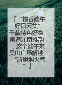 “粽香端午·好品云集”千款特色好物邂逅江南雅韵，这个端午来吴山广场解锁“浙里烟火气”