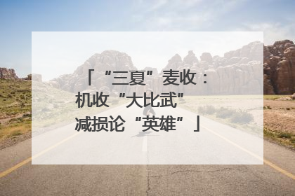 “三夏”麦收：机收“大比武” 减损论“英雄”