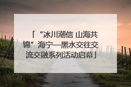 “冰川潮信 山海共锦”海宁—黑水交往交流交融系列活动启幕