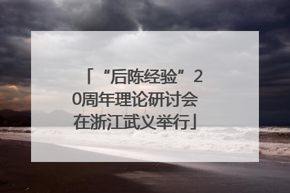 “后陈经验”20周年理论研讨会在浙江武义举行