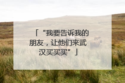 “我要告诉我的朋友，让他们来武汉买买买”