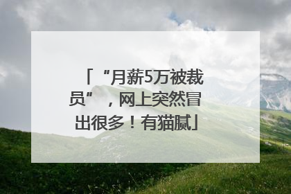 “月薪5万被裁员”，网上突然冒出很多！有猫腻