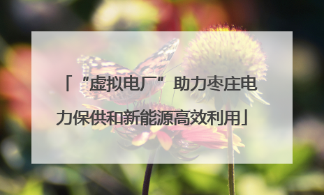 “虚拟电厂”助力枣庄电力保供和新能源高效利用