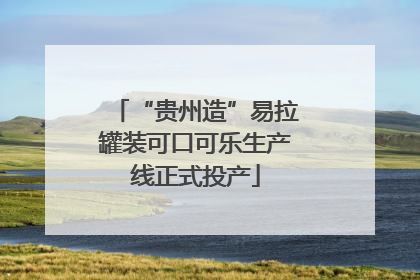 “贵州造”易拉罐装可口可乐生产线正式投产