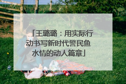 王璐璐：用实际行动书写新时代警民鱼水情的动人篇章