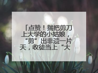 点赞！揣把剪刀上大学的小姑娘，“剪”出非遗一片天，收徒当上“大师傅”