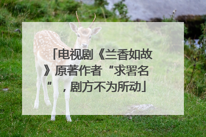 电视剧《兰香如故》原著作者“求署名”，剧方不为所动