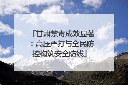 甘肃禁毒成效显著：高压严打与全民防控构筑安全防线
