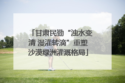 甘肃民勤“浊水变清 漫灌转滴”重塑沙漠绿洲灌溉格局