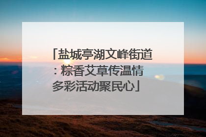 盐城亭湖文峰街道：粽香艾草传温情 多彩活动聚民心