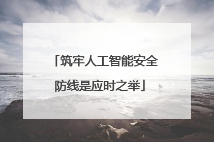 筑牢人工智能安全防线是应时之举