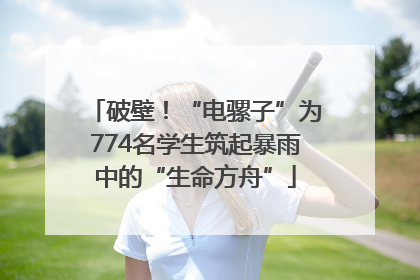 破壁！“电骡子”为774名学生筑起暴雨中的“生命方舟”