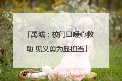 禹城：校门口暖心救助 见义勇为显担当