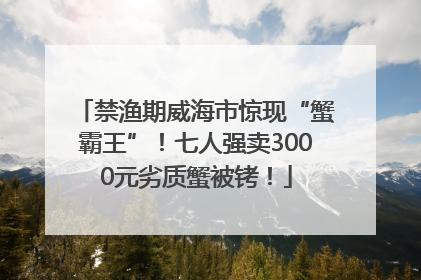 禁渔期威海市惊现“蟹霸王”！七人强卖3000元劣质蟹被铐！