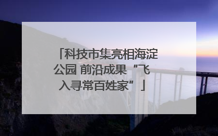 科技市集亮相海淀公园 前沿成果“飞入寻常百姓家”