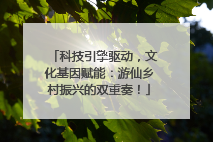 科技引擎驱动，文化基因赋能：游仙乡村振兴的双重奏！