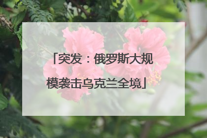 突发：俄罗斯大规模袭击乌克兰全境
