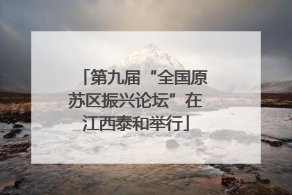第九届“全国原苏区振兴论坛”在江西泰和举行
