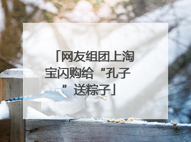 网友组团上淘宝闪购给“孔子”送粽子