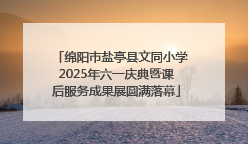 绵阳市盐亭县文同小学2025年六一庆典暨课后服务成果展圆满落幕