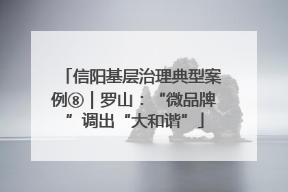 信阳基层治理典型案例⑧｜罗山：“微品牌”调出“大和谐”