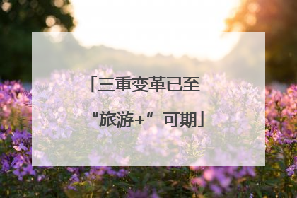 三重变革已至 “旅游+”可期