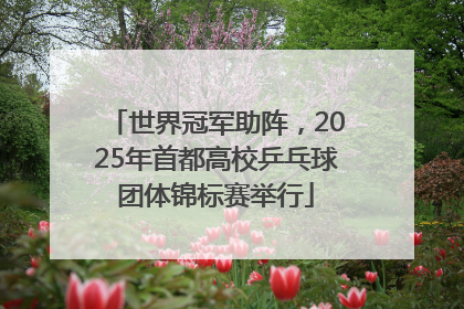 世界冠军助阵，2025年首都高校乒乓球团体锦标赛举行