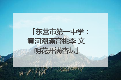 东营市第一中学：黄河潮涌育桃李 文明花开满杏坛