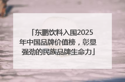东鹏饮料入围2025年中国品牌价值榜，彰显强劲的民族品牌生命力