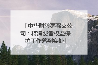 中华财险枣强支公司：将消费者权益保护工作落到实处