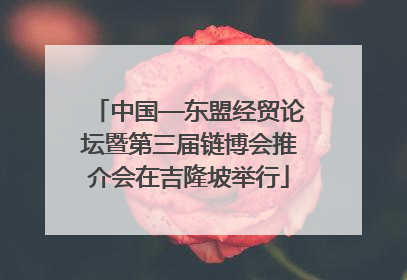 中国—东盟经贸论坛暨第三届链博会推介会在吉隆坡举行