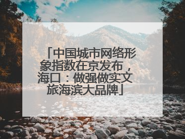 中国城市网络形象指数在京发布，海口：做强做实文旅海滨大品牌