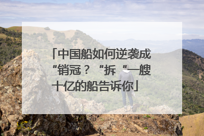 中国船如何逆袭成“销冠？“拆“一艘十亿的船告诉你