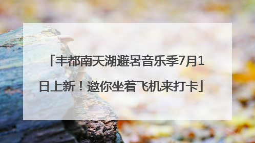 丰都南天湖避暑音乐季7月1日上新！邀你坐着飞机来打卡