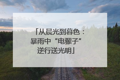从晨光到暮色：暴雨中“电骡子”逆行送光明