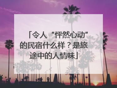 令人“怦然心动”的民宿什么样？是旅途中的人情味