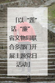 以“莲”话“廉” 省文物局联合多部门开展主题党日活动