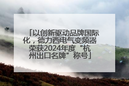 以创新驱动品牌国际化，德力西电气变频器荣获2024年度“杭州出口名牌”称号