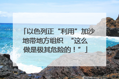 以色列正“利用”加沙地带地方组织  “这么做是极其危险的！”