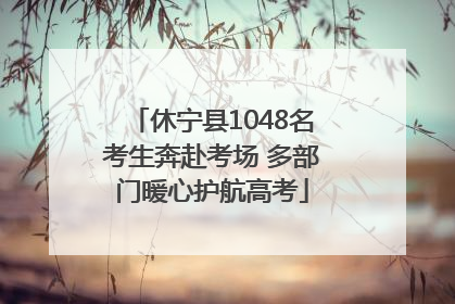 休宁县1048名考生奔赴考场 多部门暖心护航高考