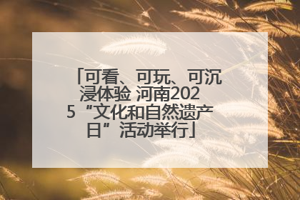 可看、可玩、可沉浸体验 河南2025“文化和自然遗产日”活动举行