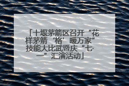 十堰茅箭区召开“花样茅箭‘格’暖万家”技能大比武暨庆“七·一”汇演活动