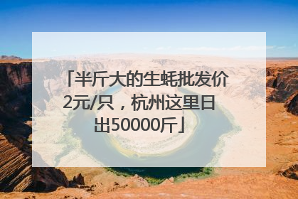 半斤大的生蚝批发价2元/只，杭州这里日出50000斤