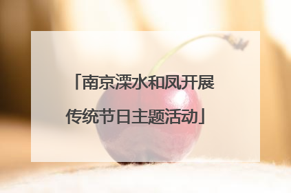 南京溧水和凤开展传统节日主题活动