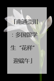 南通崇川：多国留学生“花样”迎端午