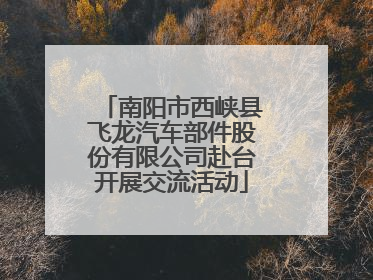 南阳市西峡县飞龙汽车部件股份有限公司赴台开展交流活动