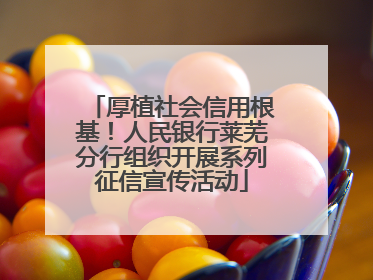 厚植社会信用根基！人民银行莱芜分行组织开展系列征信宣传活动